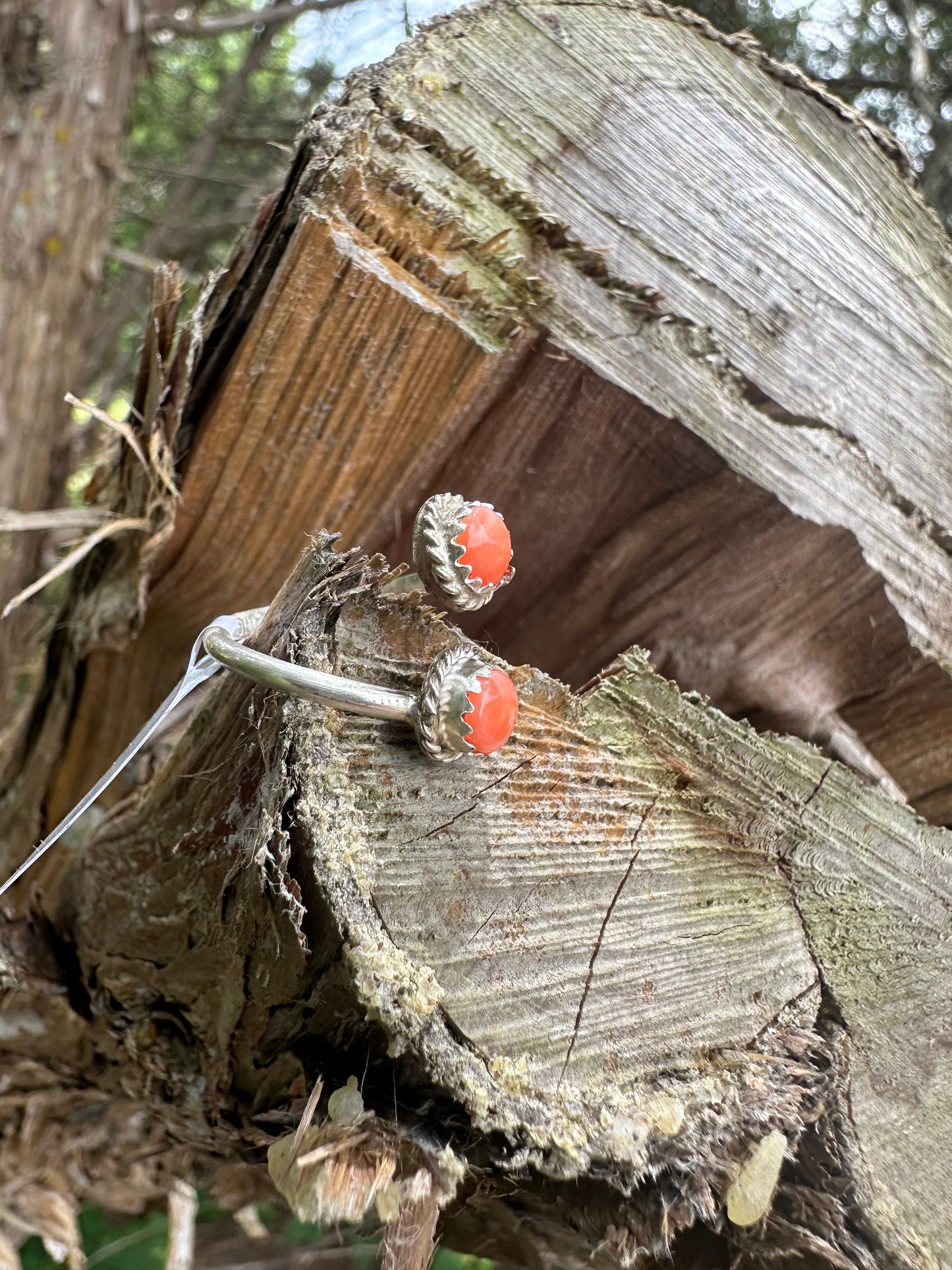 Pink conch ring