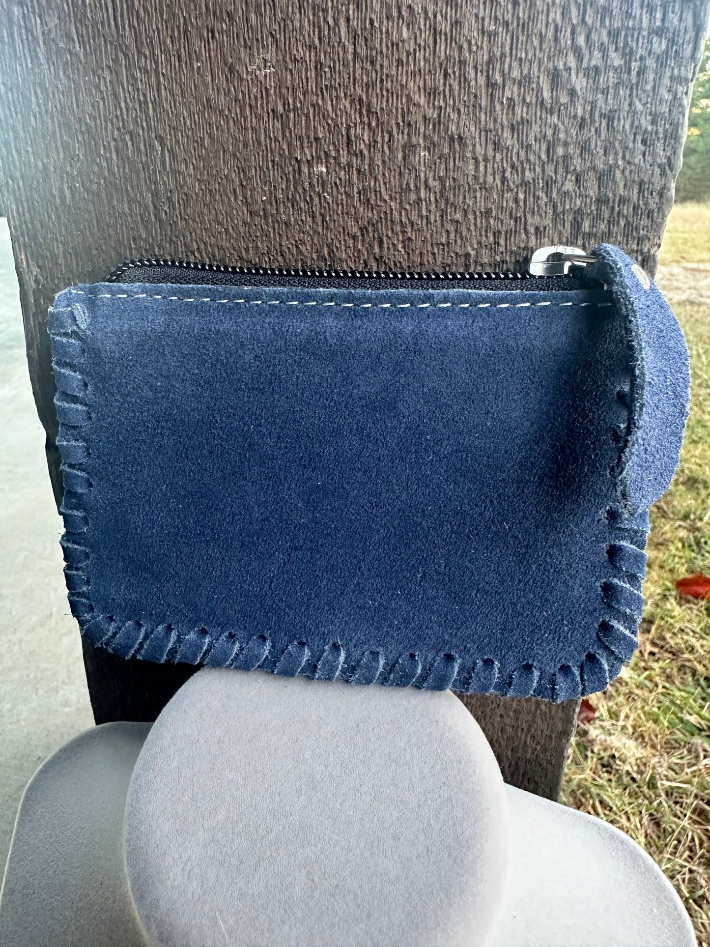 Boot stitch coin purse