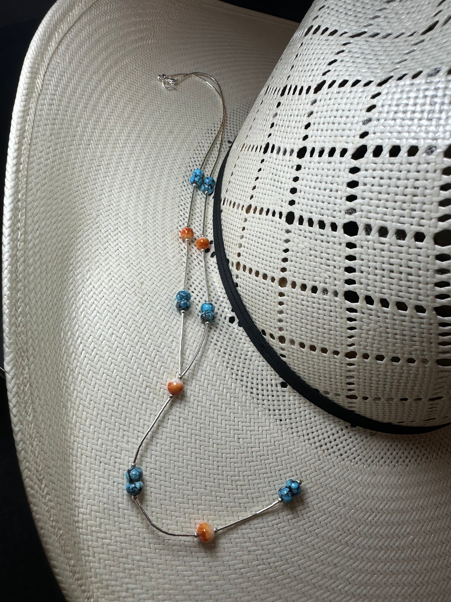 The prettiest of spiny and turquoise lariat