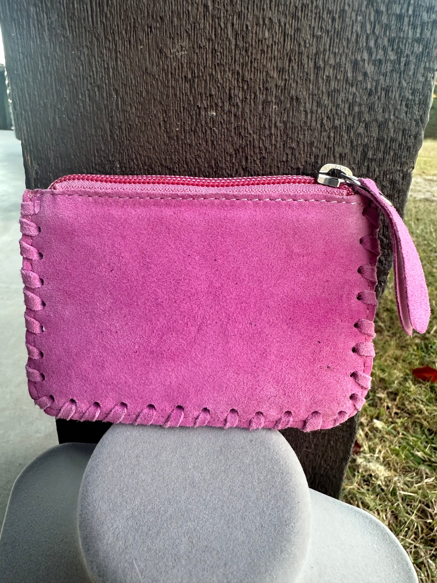 Boot stitch coin purse
