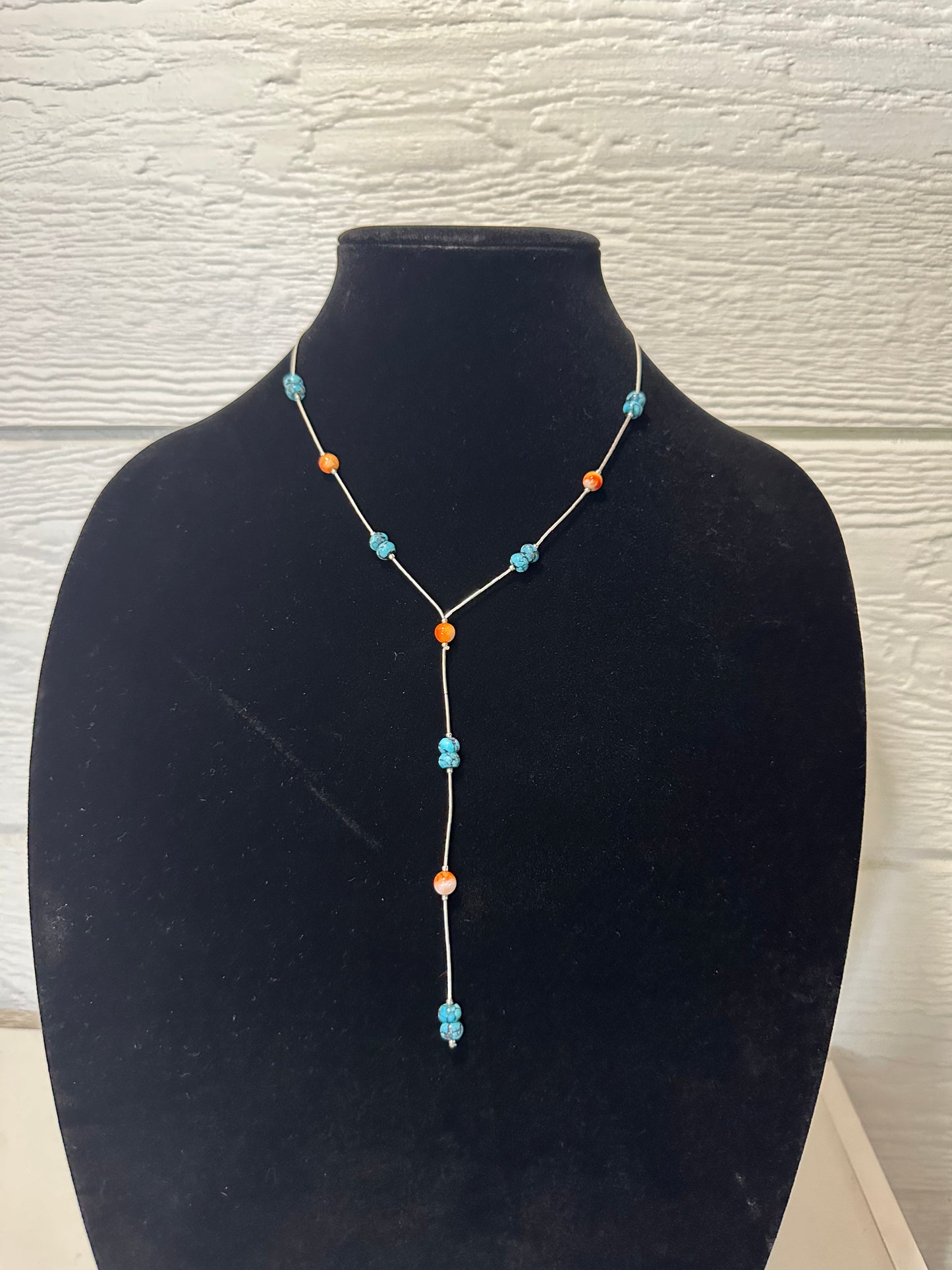 The prettiest of spiny and turquoise lariat
