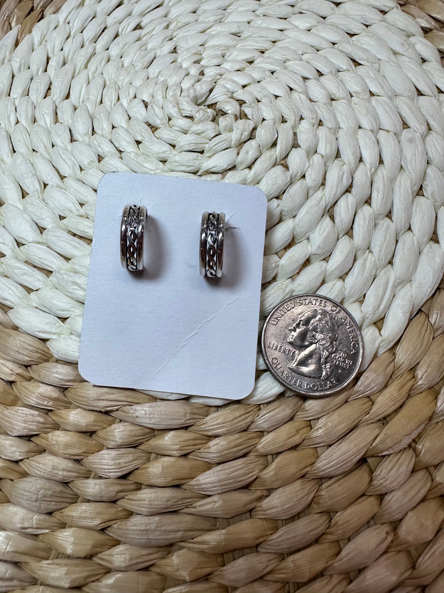 Sterling silver hoop