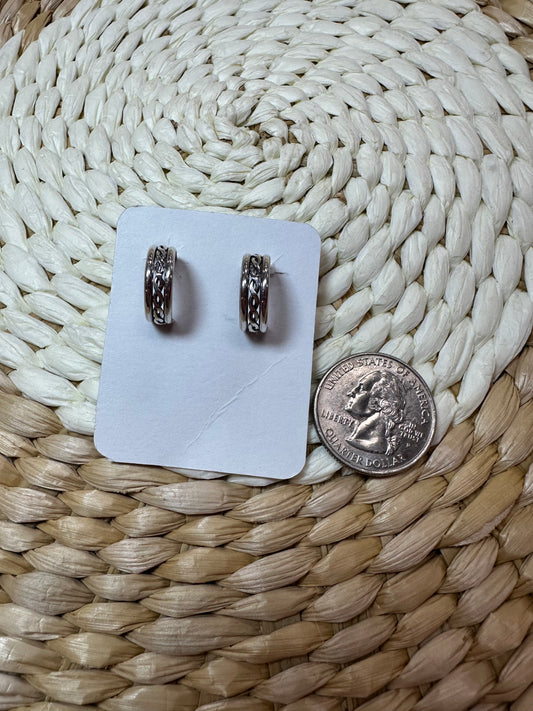 Sterling silver hoop