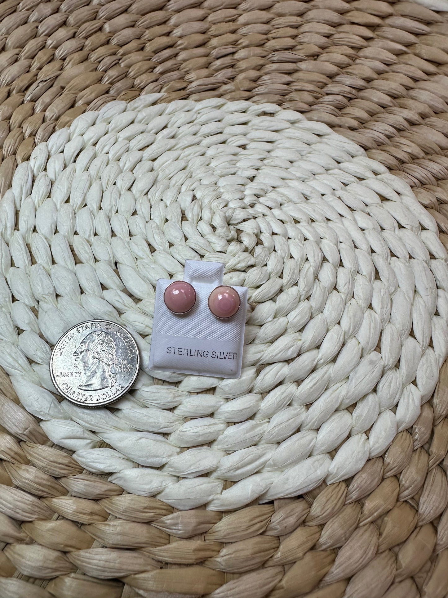 Sterling silver and pink conch