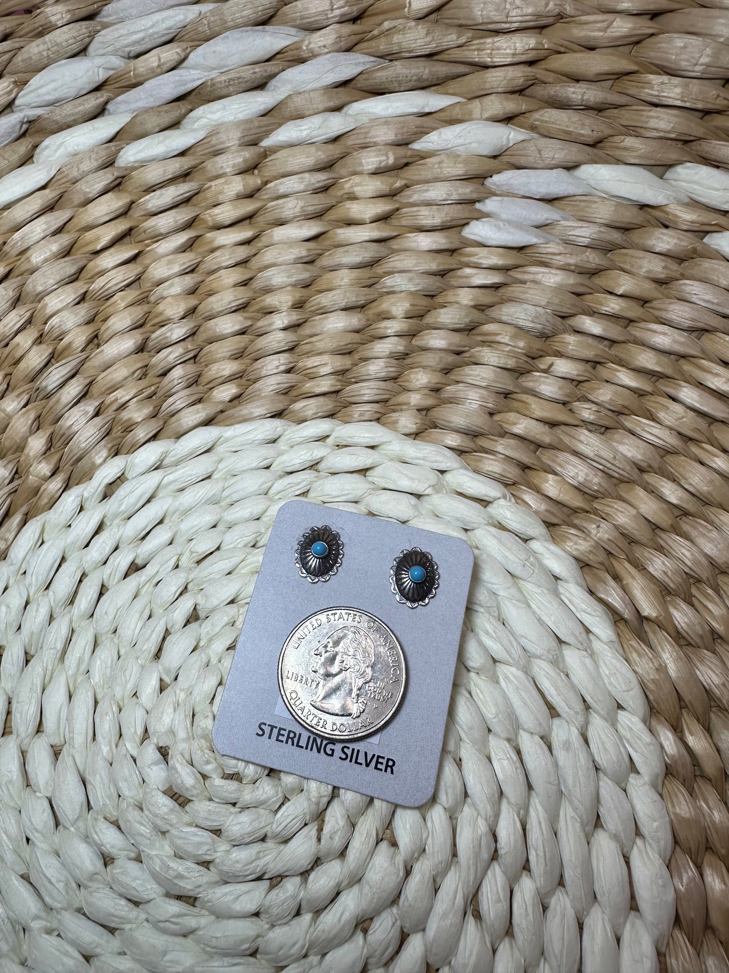 Concho stud with turquoise