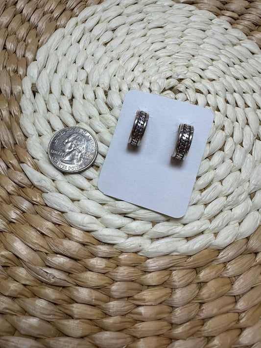 Sterling silver hoop
