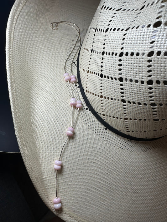Pink conch lariat